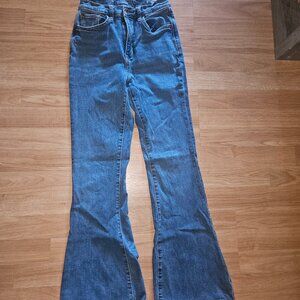Arizona medium wash denim high rise flare jeans size 3